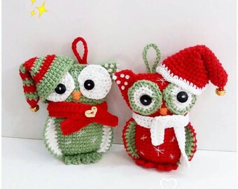 Amigurumi Pattern Christmas Owl, in PDF