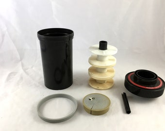 Vintage Film Developing Tank. Paterson Tank System 4. Home Darkroom Supplies. Film Developing Supplies. Film Tank, Adjustable Reels, 1980s