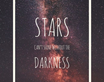 Stars can't shine without the darkness - greeting card