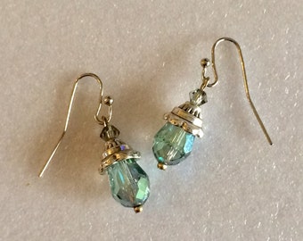Blue teardrop earrings
