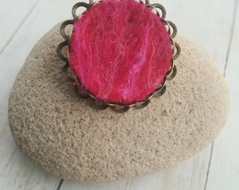Handmade Felt Flower Brooch