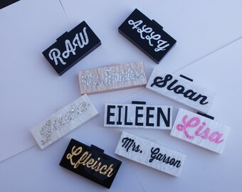 Peronalized Name Acrylic Box Clutch Sample Sale