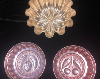 Vintage Set of Copper Gelatin Molds