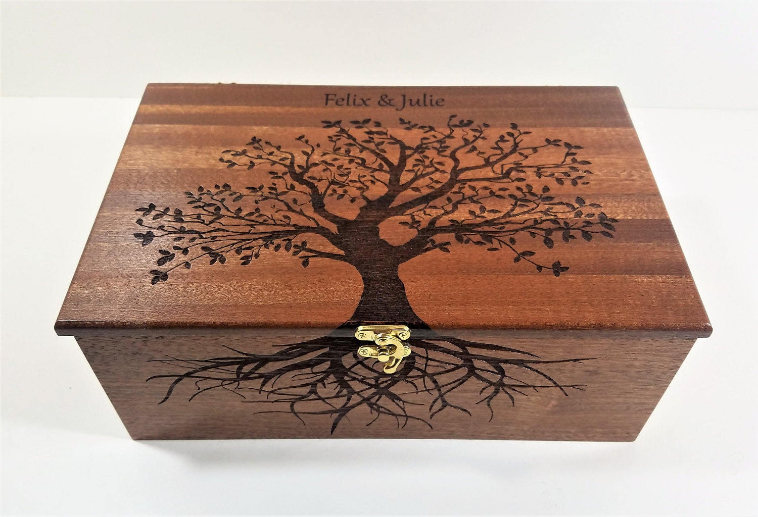 Personalized Tree of Life Memory Box 12x8x4 Custom Hand Made