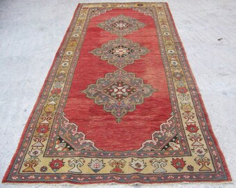 4 by 11 runner, Oushak Runner Rug, Vintage Rug Runner, Turkish Rug Runner, Vintage Oushak Rug, Runner Rug, Oushak Runner, Hallway Rug Runner
