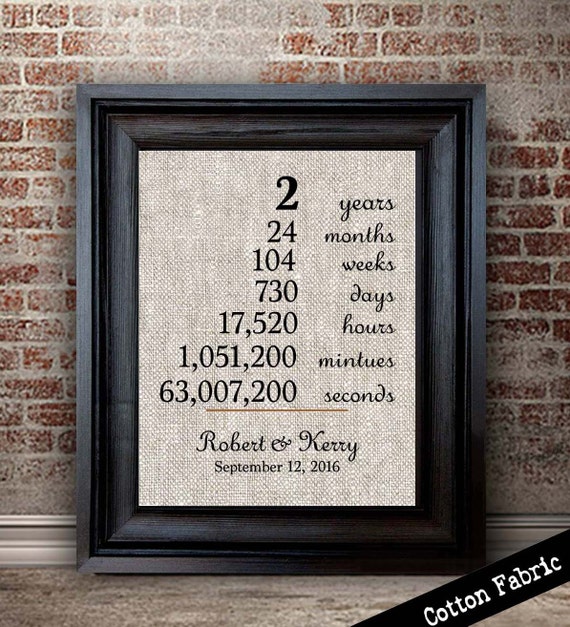  Cotton  Anniversary  Gift  for Her  Wedding  Anniversary  Print