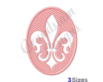 Embossed Fleur De Lis - Machine Embroidery Design