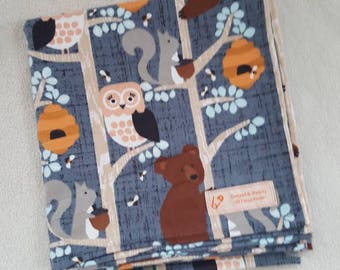 Woodland Critters Flannel Baby Blanket