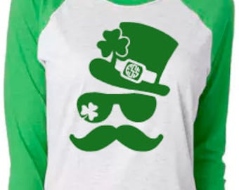 Monogrammed St Patrick's Day Shirt - St Patrick's Day Shirt- My lucky Tee - Shamrocks - Youth and Adult Available
