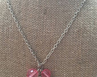 Breast Cancer Awareness Necklace- Cancer Awareness Necklace Pink Ribbon Necklace- Pink Ribbon Jewelry- Breast Cancer Awareness Jewelry- Pink