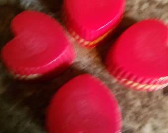 12 Chocolate peanut butter hearts