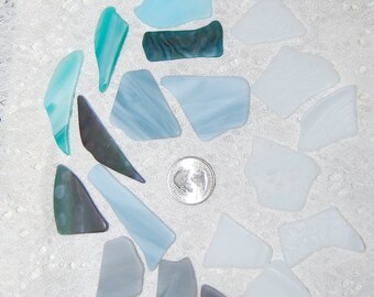 Stained Glass Sampler Faux Sea Glass recycled glass 19 pieces