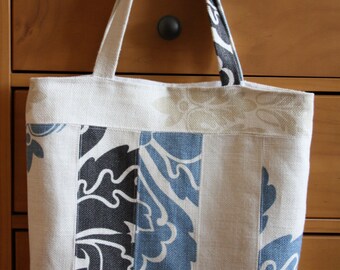 Linen Patchwork Tote Bag