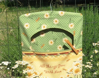 Clothespin Bag for clothesline, Peg Bag, Clothespin Holder Laundry Room Decor