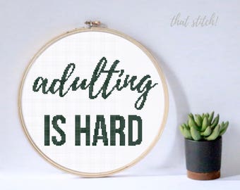 Counted cross stitch pattern, modern cross stitch pattern, cross stitch pattern, funny cross stitch pattern, easy cross stitch pattern, #001