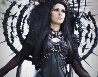 APOCALYPSE Gothic Headdress Avant garde Spikes Arc Headpiece - Hair and Head Accessory