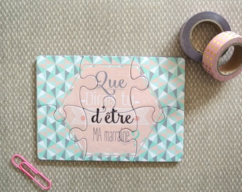Puzzle requires geometric printed godmother