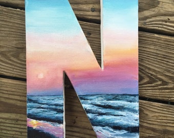Custom Initial Acrylic Painting
