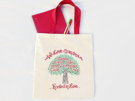 personalized grandma tote