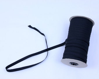 12mm elastic cord, white elastic, black elastic, dressmaking cord, flat elastic, sold by metre, craft cord, woven elastic, trim, lingerie