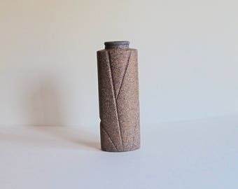 Brown Flower Vase, Stone Vase Set, Tall Flower Vase, Large Brown Vase, Brown Bud Vase, Neutral Flower Vase, Housewarming Gift, Gift for Mom