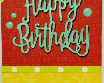 Happy Birthday Handmade Card A2