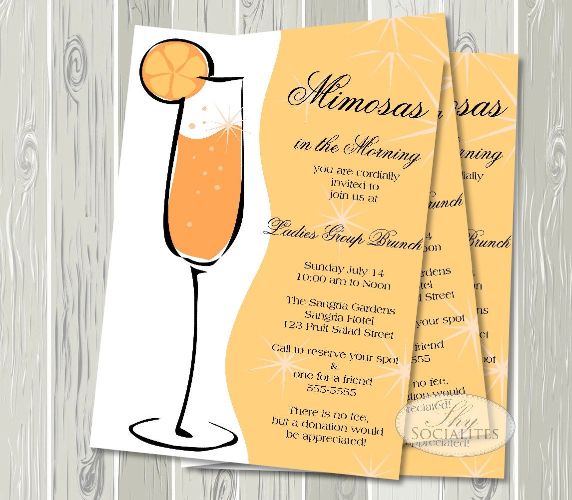 Mimosa Brunch Invitations 10