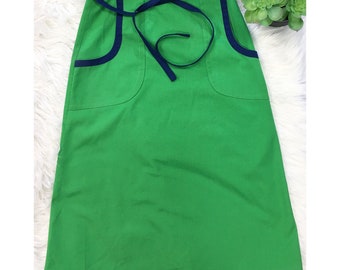 Vintage 70’s Kelly Green & Navy Blue Wrap Skirt