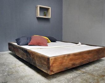 Bauholz Bett Lussan Rotbraun