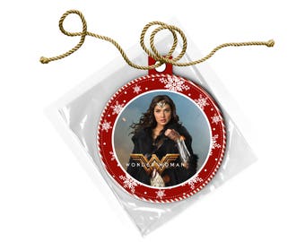 Wonder Woman Gal Gadot Christmas Ornament