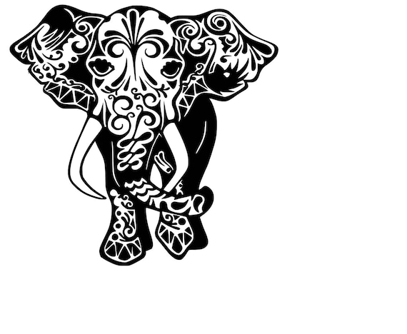Download Mandala Elephant SVG Cutting File