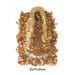 Virgin of Guadalupe, Virgin Mary intricate gold sequins & beads, unique handmade embroidery applique patch, beaded floral Virgin