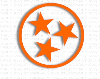 State of Tennessee TN Tri-Star SVG, Tristar proud pride SVG, Eps, dxf, png, jpg, Digital Cut File For Silhouette and Cricut