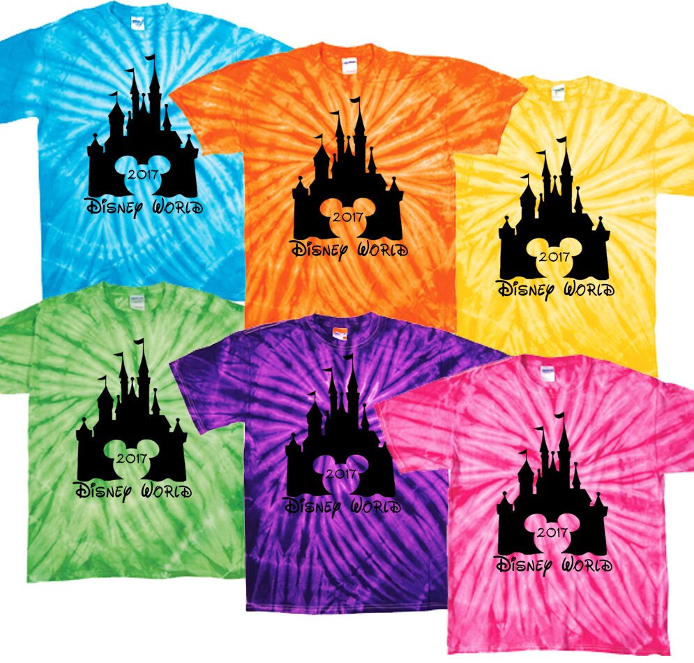 Walt Disney World family vacation 2017 tie dye tee shirt epcot