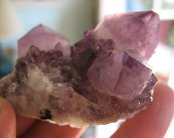 Rare AAA deep purple Spirit quartz crystal cluster