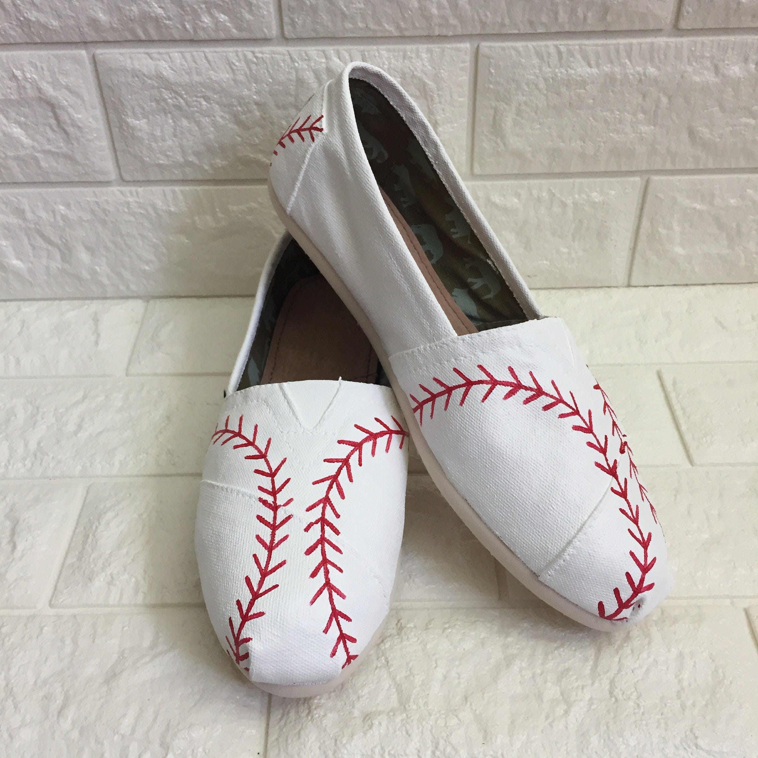 Download Baseball Toms hand painted baseball shoes Baseball Stitch