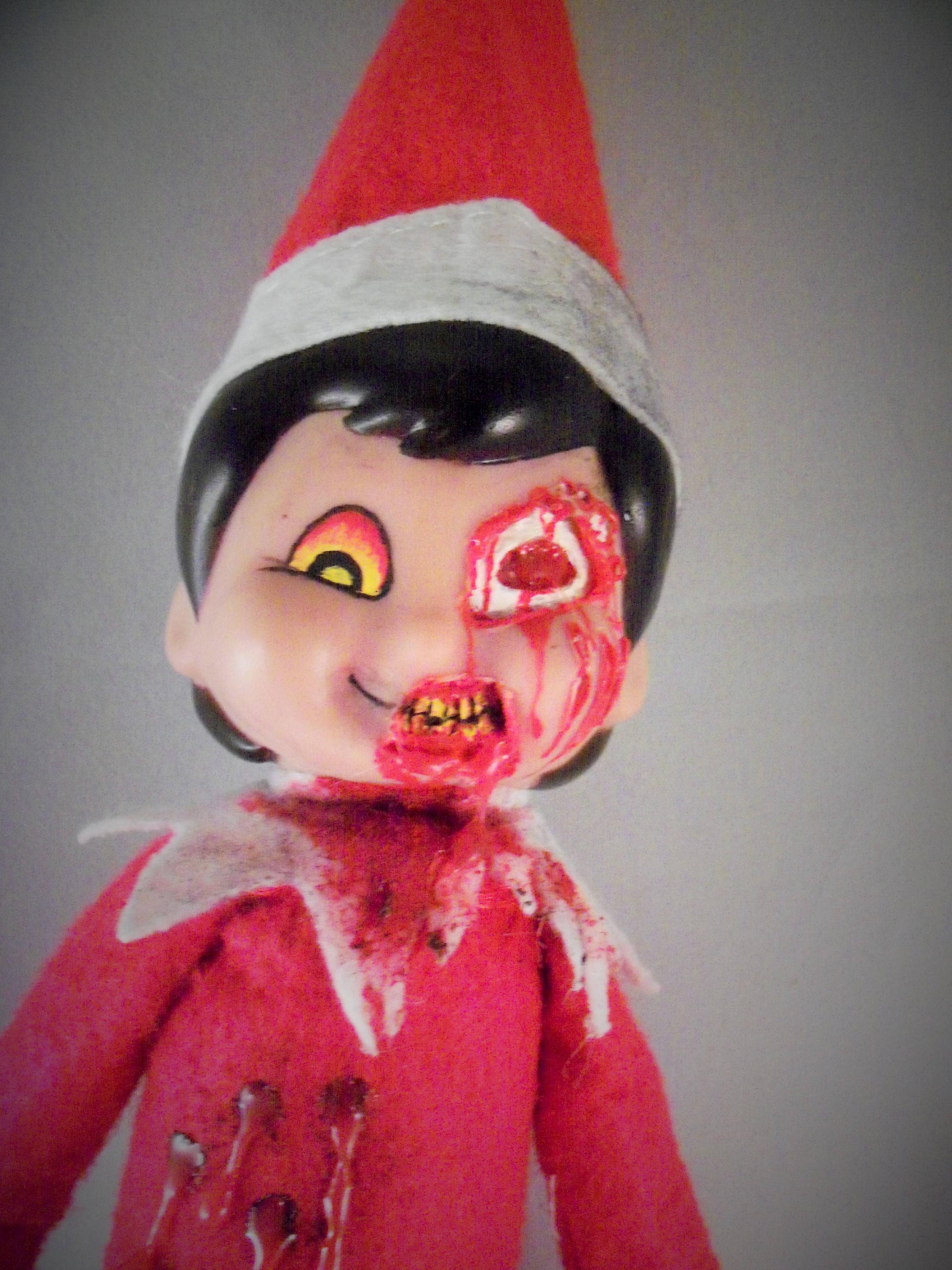 Christmas Zombie Elf on a Shelf
