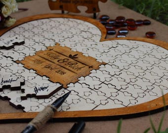 wedding guest book alternatives / wedding guest book puzzle / for wedding guest book sign