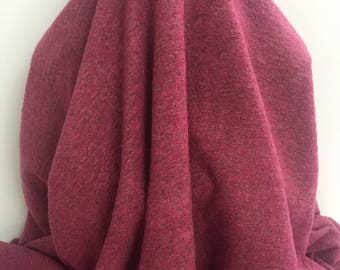 17-307 Raspberry Boucle Look Knit with Olive - Sold by the Yard