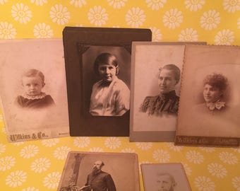 Vintage cabinet card photo lot