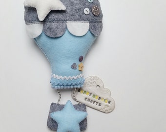 Hot air baloon baby mobile, nursery decor, baby shower gift