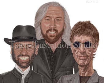 Bee Gees original giclee print