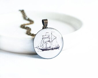 Nautical necklace, naval jewelry, ship necklace, marine jewelry