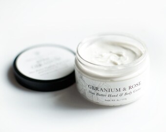 Shea Butter Hand and Body Creme - Geranium & Rose