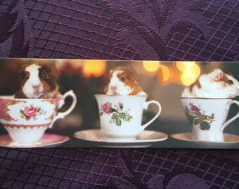 3 Cups of Tea Guinea Pig Bookmark