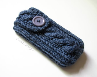 Pax Vaporizer Cover, Ploom Pax 2 Pax 3 Case, Mobile Phone HTC Droid Cosmos 2 Nexus 5 Xperia Z iPhone 4 5 6 iPod Cozy Hand Knit in Denim