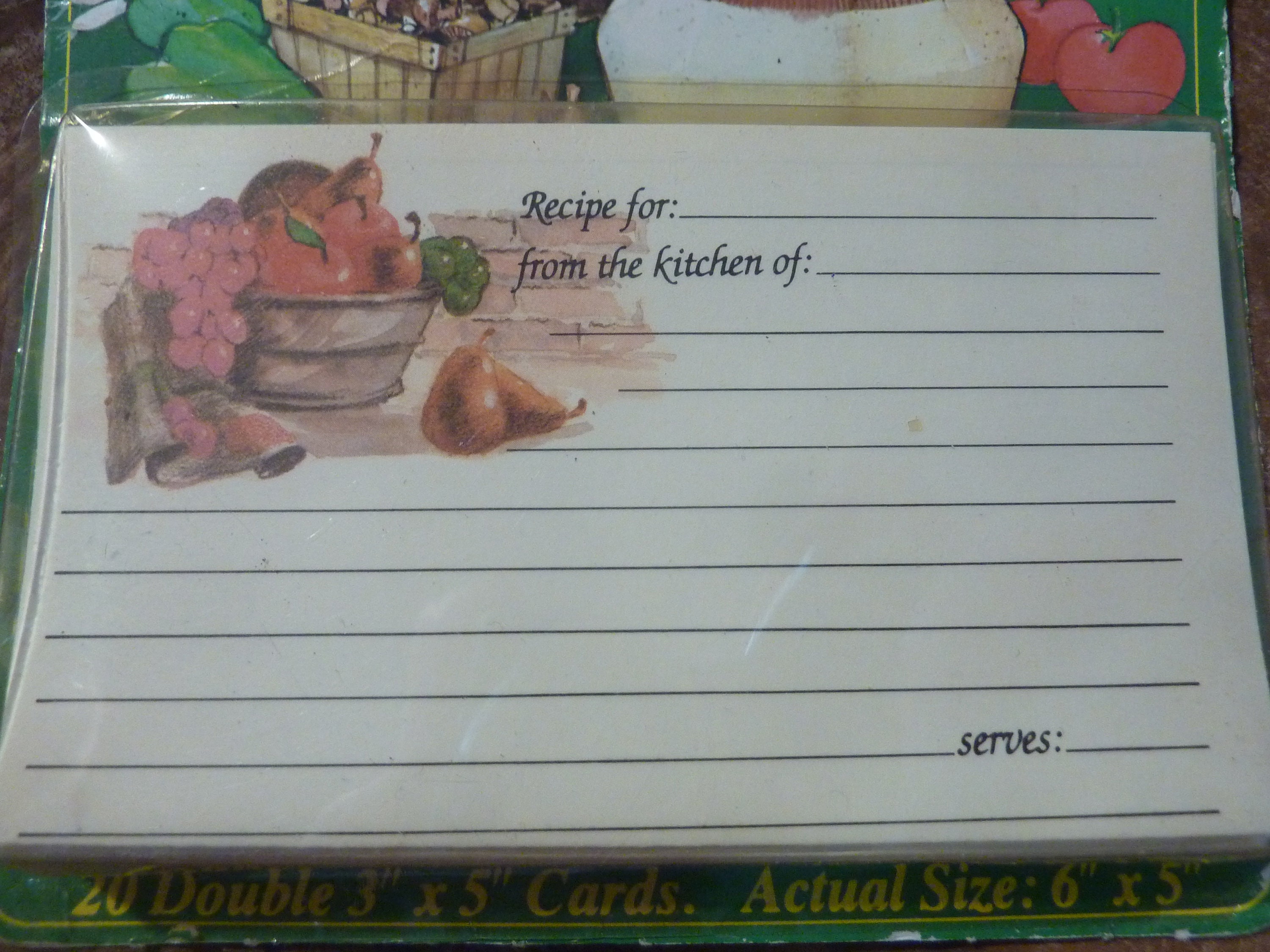folding recipe cards