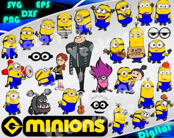Minions svg Despicable Me svg Minions clipart Minions printable stencil file cricut vector cut file cutting file eps vector files