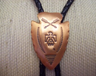 Copper Arrowhead Bolo
