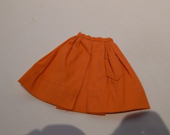 Vintage Barbie Cotton Mix and Match Gathered Orange Skirt Pak Mattel 1962-1963